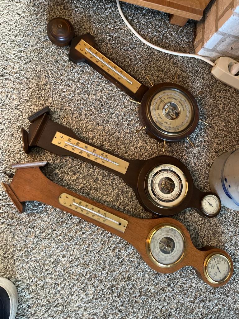 Diverse Barometers en Weerstations - Vintage Stijl, Ophalen of Verzenden, Gebruikt, Barometer