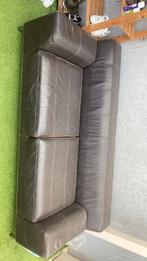 (GRATIS) zwarte zetel, Ophalen, Gebruikt, Driepersoons, Leer