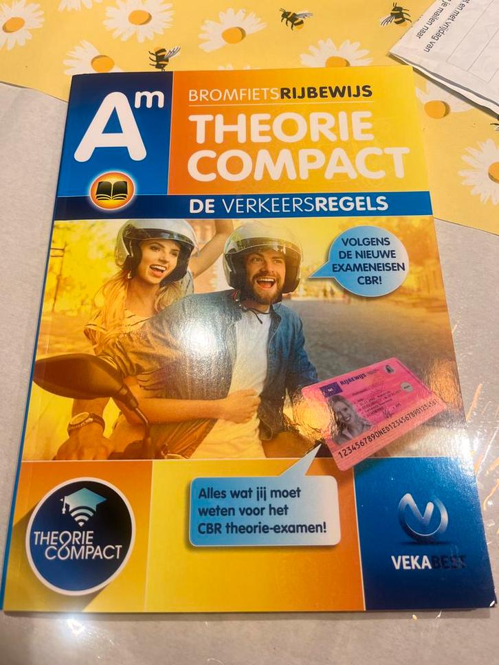 Bromfiets Rijbewijs Theorie Boek - Theorie Compact (Nieuw), Boeken, Studieboeken en Cursussen, Nieuw, Niet van toepassing, Ophalen of Verzenden