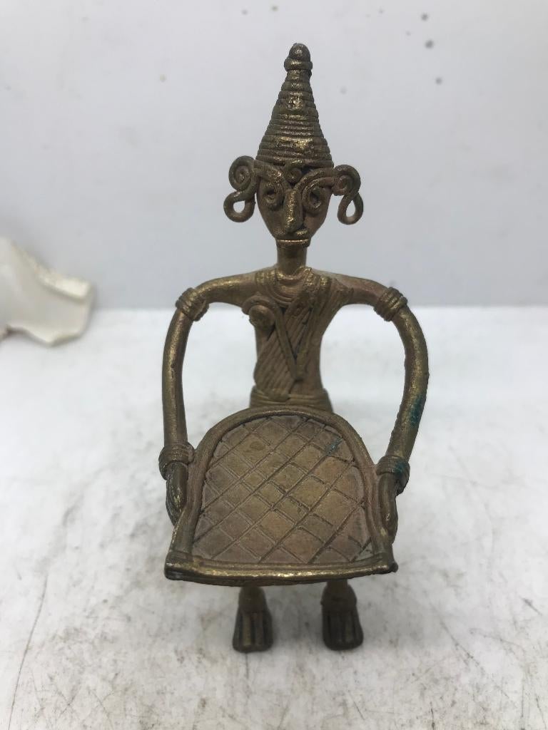 benin afrika brons beeld goudgewicht, Ophalen of Verzenden