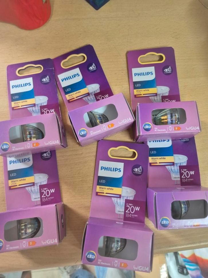 Philips LED GU4 Warm Wit 2.3W (20W equivalent) - 6 stuks, Huis en Inrichting, Lampen | Losse lampen, Nieuw, Led-lamp, Minder dan 30 watt
