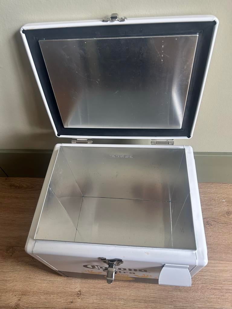 Metalen Corona Extra Koelbox retro metaal, Ophalen of Verzenden, Gebruikt, Koelbox, Koelelement
