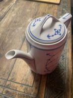Vintage Thee-/Koffiepot - Blauw Saksisch Porselein, Ophalen of Verzenden