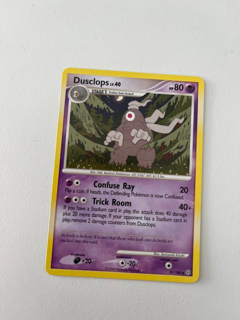 Pokémon Kaart: Dusclops LV.40 (35/100), Ophalen of Verzenden, Zo goed als nieuw, Losse kaart