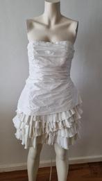 Mooie witte strapless jurk met ruches- Maat 40, Maat 38/40 (M), Wit, Nieuw, Ophalen of Verzenden