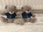 2x grijze knuffel beer van Lucardi (ca 22 cm), Ophalen, Zo goed als nieuw, Beer