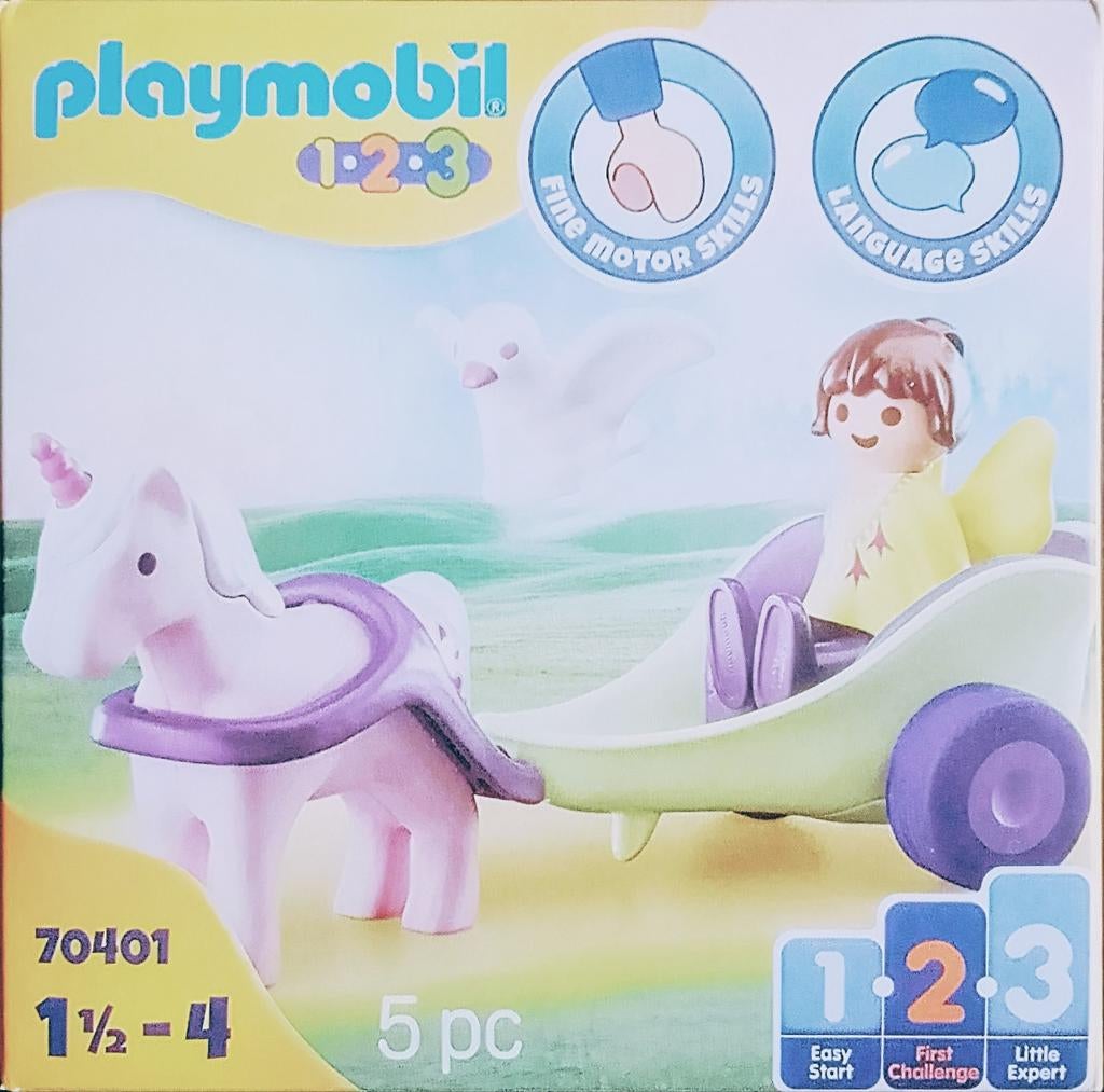 1•2•3 Eenhoornkoets Met Fee 70401, Kinderen en Baby's, Speelgoed | Playmobil, Ophalen of Verzenden, Zo goed als nieuw, Complete set