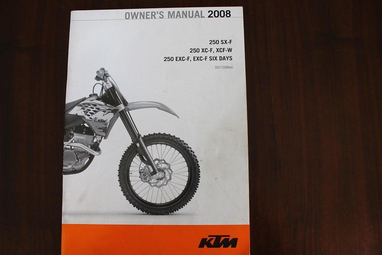 KTM 250 SX-F XC-F XC-W EXC-F Six Days 2008 owner's manual, Ophalen of Verzenden, Overige merken