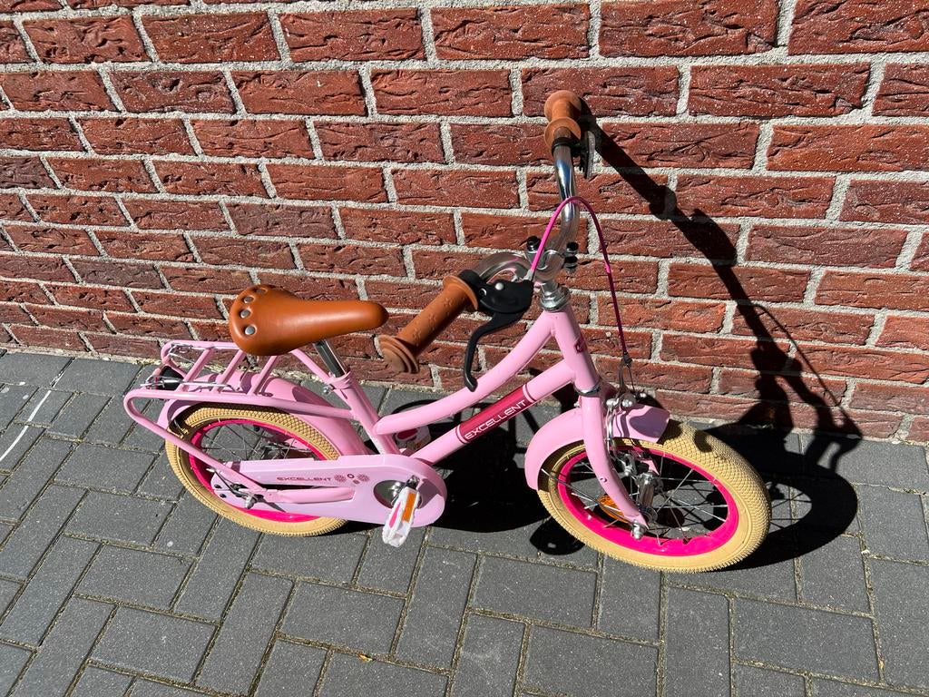 Volare Excellent 14 inch meisjesfiets met zijwieltjes, Fietsen en Brommers, Fietsen | Kinderfietsjes, Ophalen, Gebruikt, Minder dan 16 inch