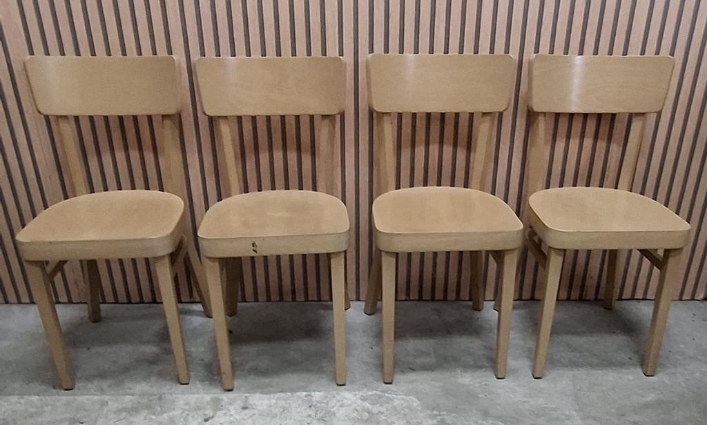 4 x cafestoelen Bentwood houten cafe horeca bistro stoelen, Ophalen of Verzenden, Zo goed als nieuw, Vijf, Zes of meer stoelen
