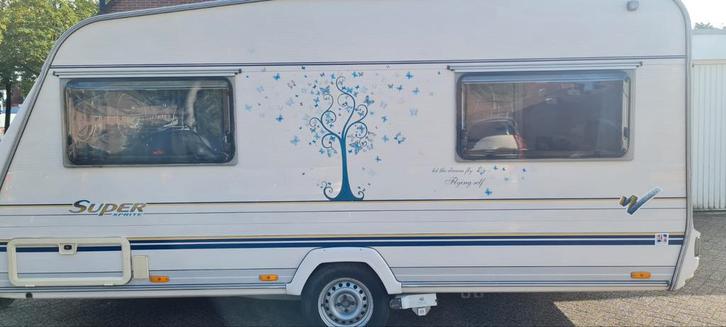 Sprite 450 uit 1999 met mover, voortent en luifel, Caravans en Kamperen, Caravans, Particulier, tot en met 4, Treinzit, Sprite