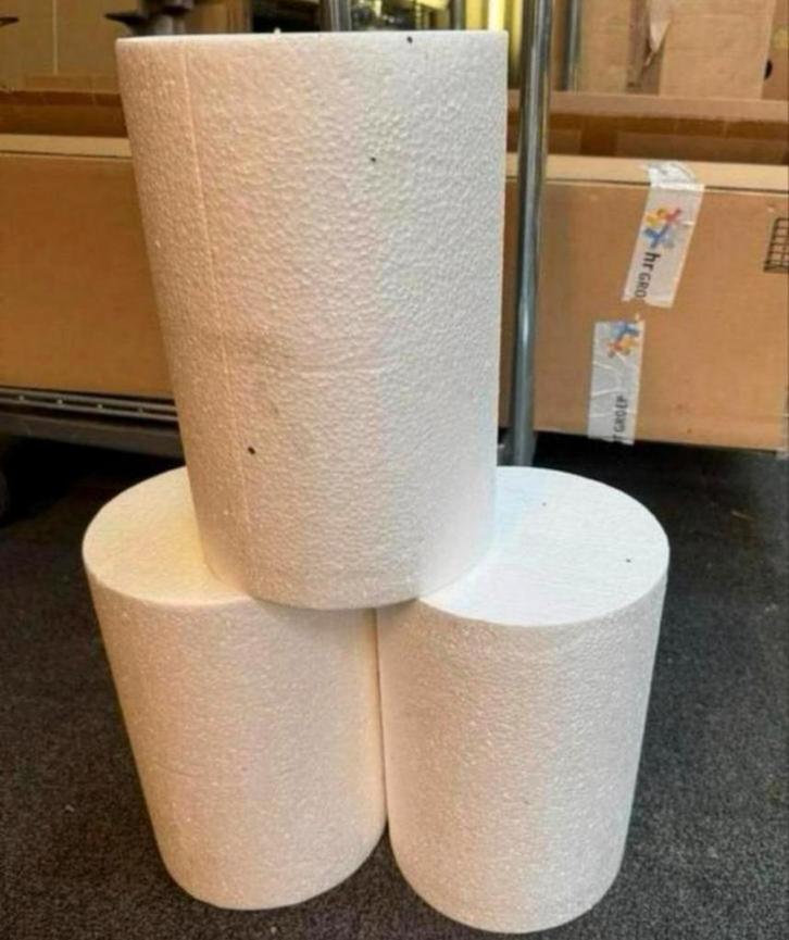Piepschuimzuil Polystyropor-cilinder 30 x 20 cm, Hobby en Vrije tijd, Knutselen, Zo goed als nieuw, Ophalen