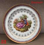 Porseleinen Bord met Gouden Rand - Limoges stijl, Ophalen of Verzenden, Zo goed als nieuw, Porselein, Bord of Schaal