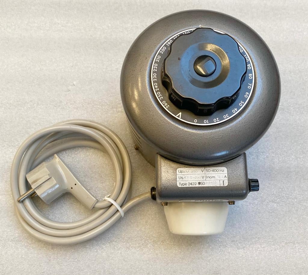 Philips 2422-530 regelbare AC transformator (0–260 V, 2,5 A), Ophalen of Verzenden, Zo goed als nieuw