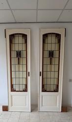 Glas in lood binnendeuren 257x76, Ophalen, Gebruikt, 80 tot 100 cm, Binnendeur