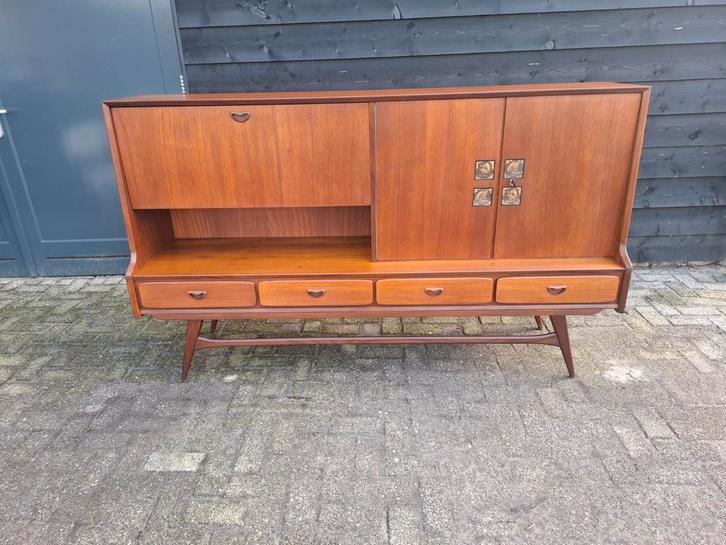 Louis van Teeffelen Combi Meubel Nr. 109 - Teak Dressoir, Huis en Inrichting, Kasten | Dressoirs, Gebruikt, 150 tot 200 cm, 25 tot 50 cm
