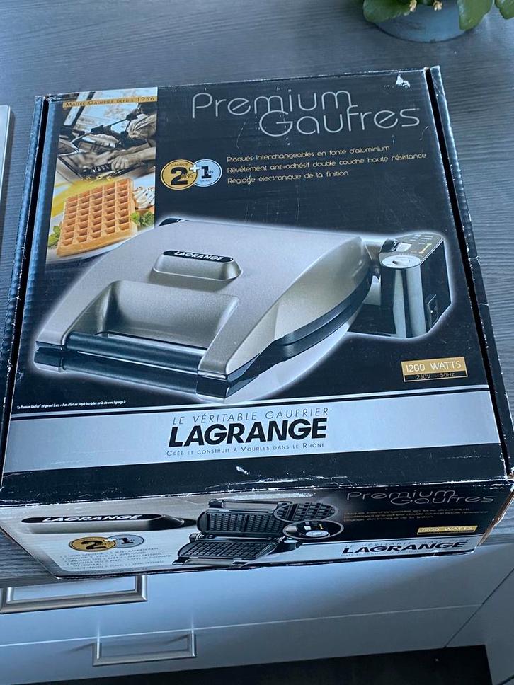 Lagrange Premium wafelijzer met defect, Witgoed en Apparatuur, Wafelijzers, Niet werkend, Uitneembare platen, Ophalen of Verzenden