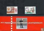 Postzegelmapje PTT Pakketpost, kampioen lichtgewicht 1985, Ophalen of Verzenden