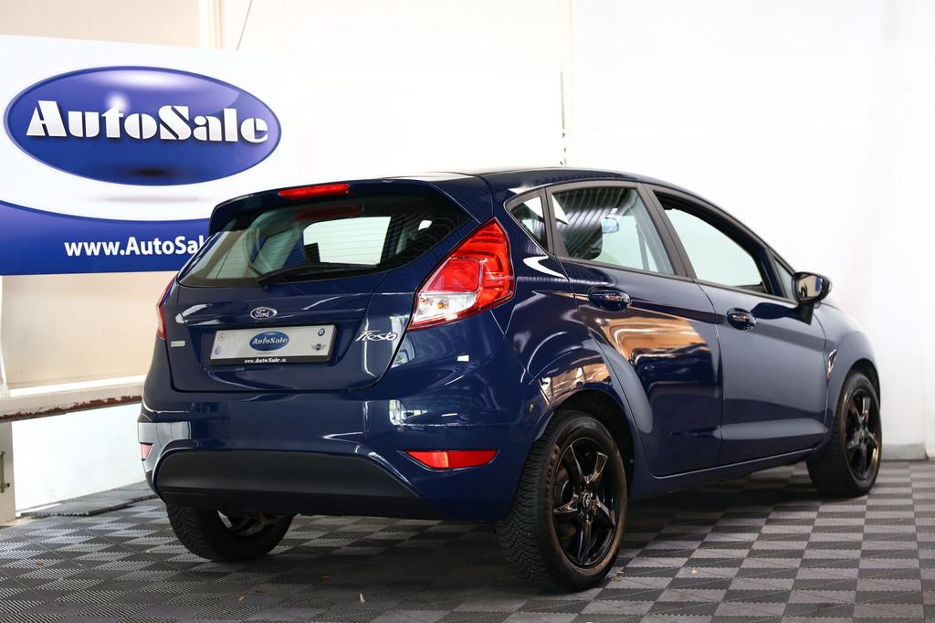 Ford Fiesta 1.0 EcoBoost Titanium AUTOMAAT BT AIRCO 101pk LM, Gebruikt, Zwart, Blauw, Origineel Nederlands