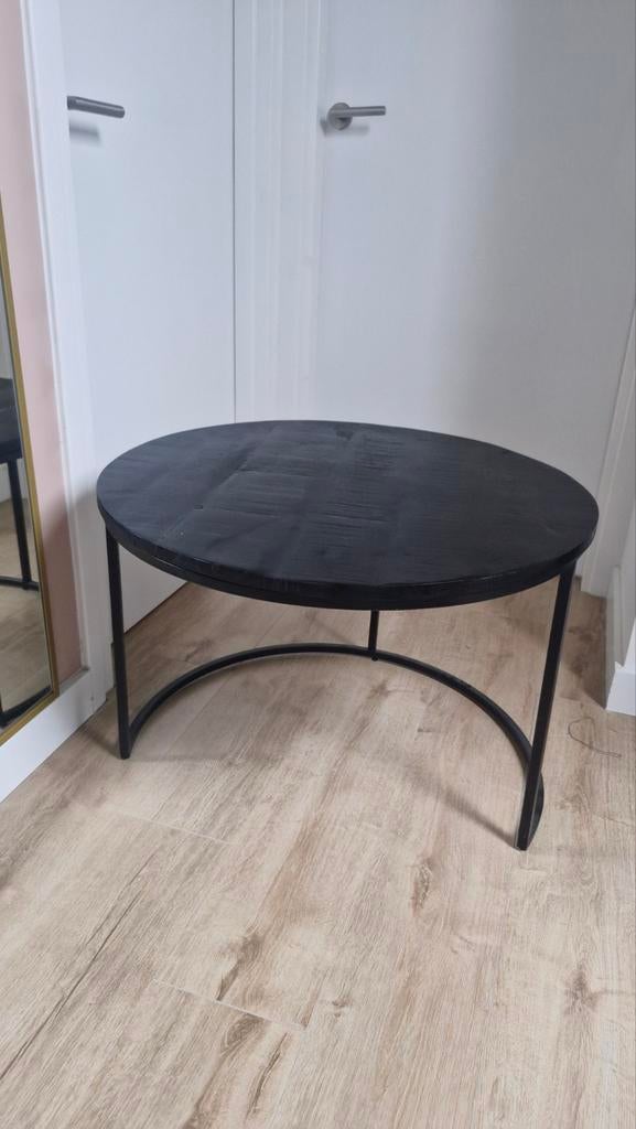 Ronde salontafel van mangohout, 70 cm diameter, Ophalen, 50 tot 100 cm, Rond, 50 tot 100 cm