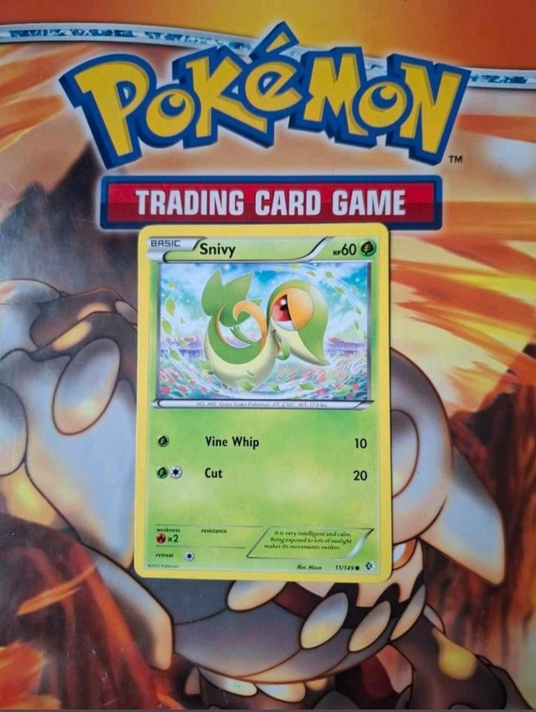 Snivy 11/149 Black&White Boundaries Crossed pokemon kaart, Ophalen of Verzenden, Gebruikt, Losse kaart