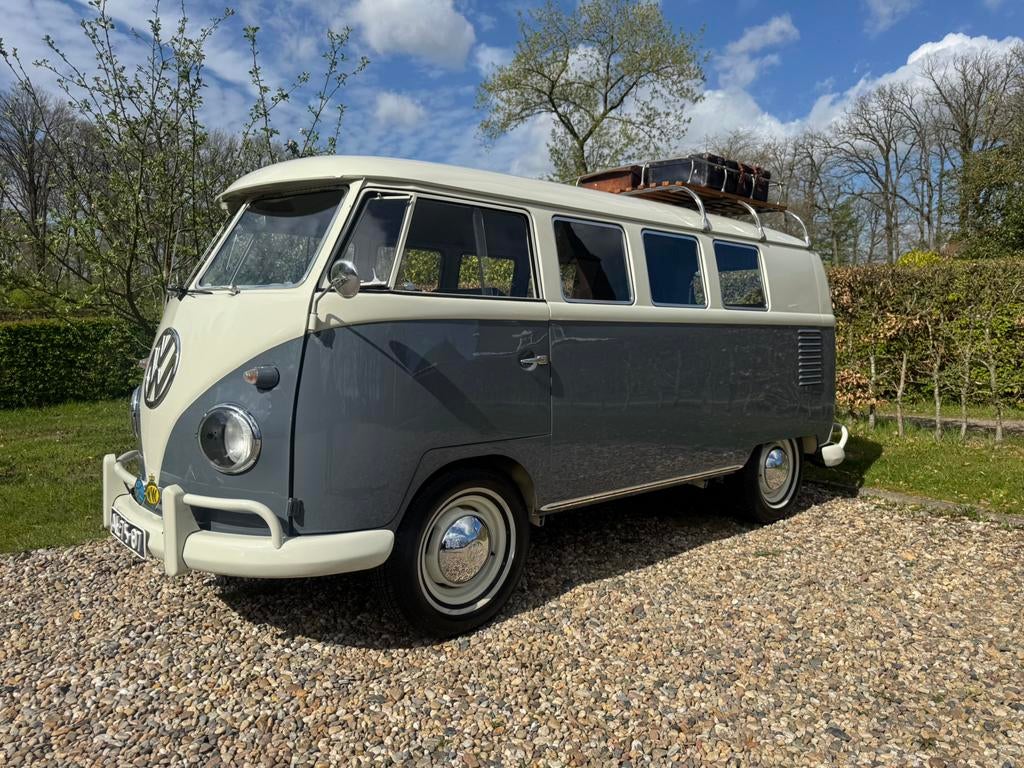 Volkswagen T1 spijlbus 1958 – Split Window – unieke staat, Auto's, Bedrijf, Handgeschakeld, Te koop, Benzine