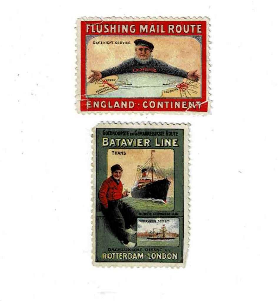 Oude sluitzegels van "Scheepvaart maatschappijen", Verzamelen, Merken en Reclamevoorwerpen, Verzenden, Gebruikt, Overige typen