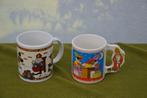 2 verschillende vintage Sinterklaas en Piet bekers van steen, Ophalen of Verzenden, Gebruikt