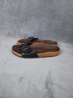 Birkenstock Sandalen Madrid Maat 38 Zwart Leer Slippers, ., Zwart, Zo goed als nieuw, .