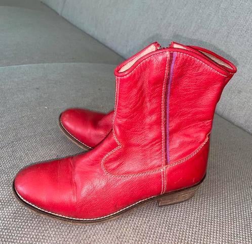 Koel4kids klaartje 37 rood rode laarzen laarsjes leer leren, Kinderen en Baby's, Gebruikt, Laarzen, Koel4kids, Verzenden