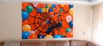 Spiderman Verjaardag Decoratie: Spandoek & Slingers., Ophalen of Verzenden, Gebruikt, Versiering, Verjaardag