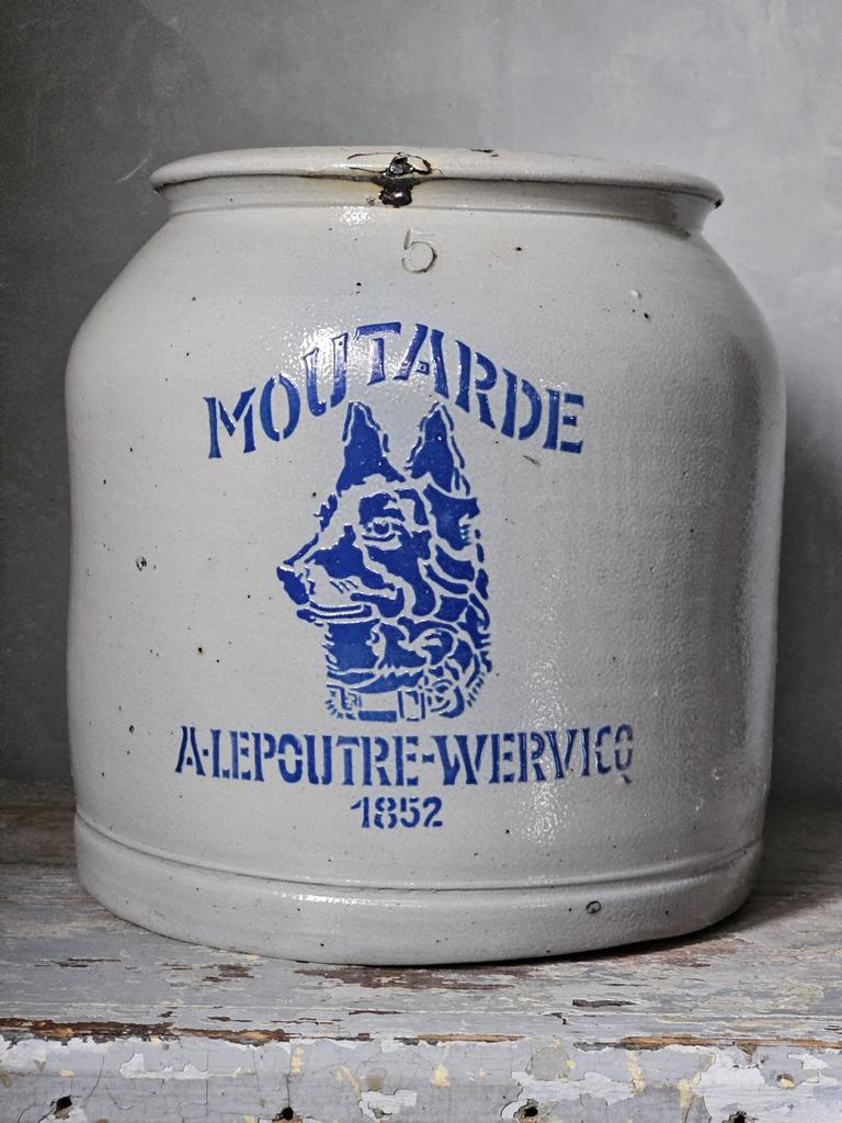 Antieke grote  mosterdpot nr 5, Antiek en Kunst, Ophalen of Verzenden