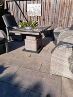 Tuinset met verstelbare stoelen en in hoogte verstelbare taf, 4 zitplaatsen, Gebruikt, Ophalen of Verzenden, Wicker
