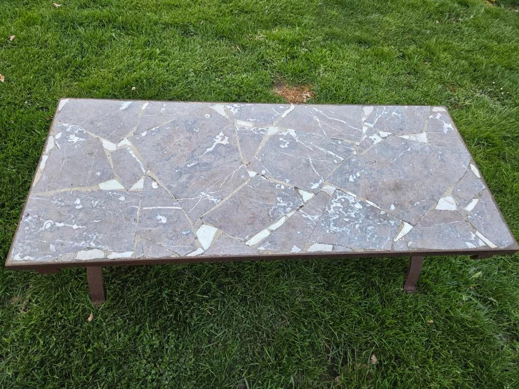 Vintage salontafel met mozaïek blad, Ophalen