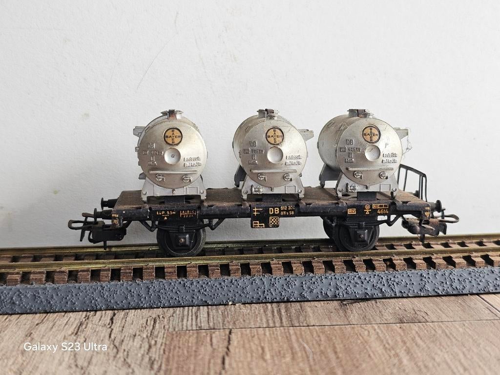 Modeltrein Ho marklin container wagon, Hobby en Vrije tijd, Modeltreinen | H0, Ophalen of Verzenden, Wisselstroom, Wagon, Märklin