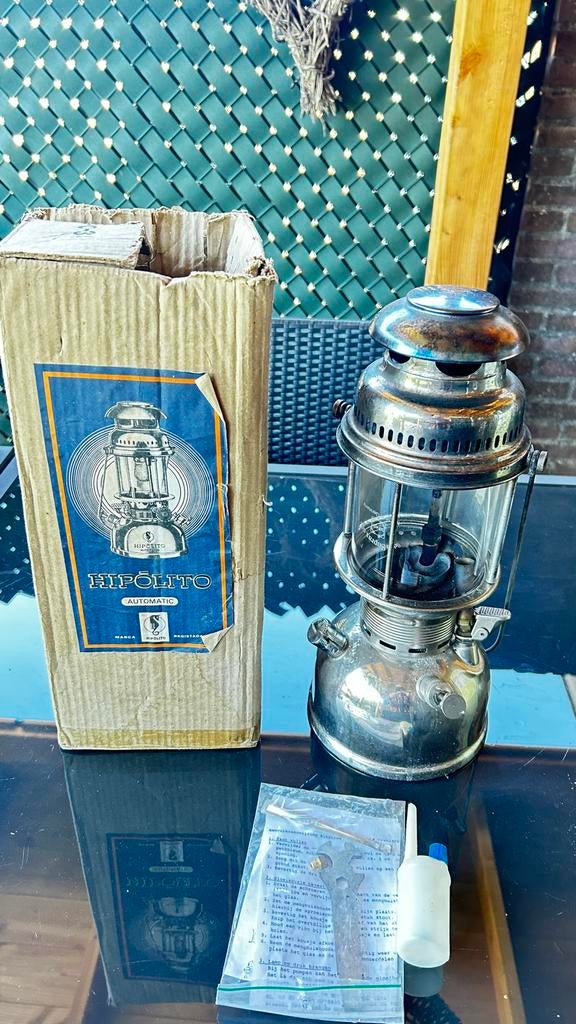 Vintage Hipolito petroleumlamp - Automatisch, Ophalen, Gebruikt