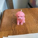 Handgemaakte Roze Puppy Kaars, Overige materialen, Overige kleuren, Nieuw, Ophalen of Verzenden