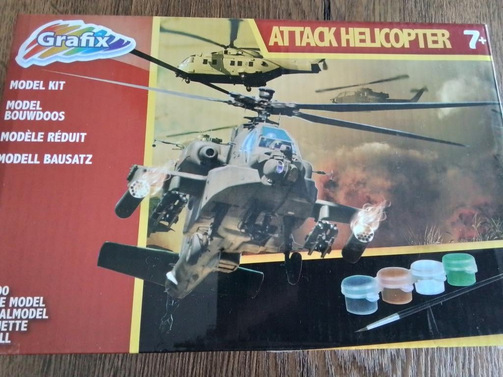 Grafix attack helikopter, Overige merken, 1:200 of kleiner, Helikopter, Nieuw