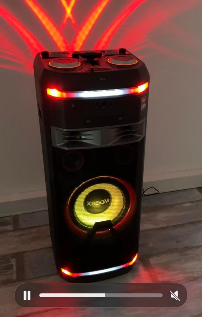 LG XBOOM OL100 Krachtige 2000W Speaker met Bluetooth & USB, Zo goed als nieuw, Microset, Speakers, Ophalen