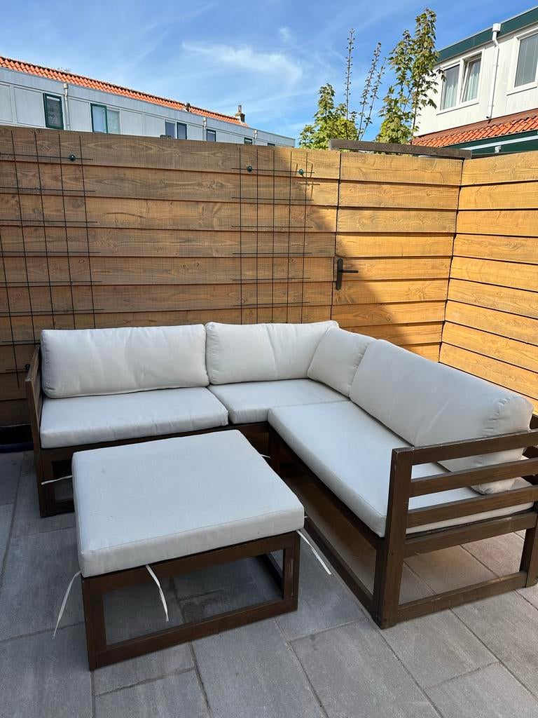 Kleine loungeset / tuinset acaciahout t.e.b., Ophalen, Gebruikt, Hout