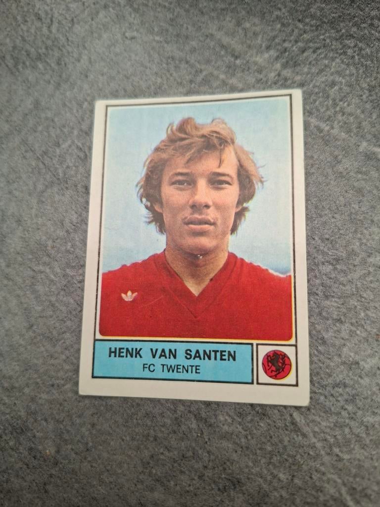 Panini sticker Voetbal 78. Speler Henk van Santen FC Twente., Verzenden, Zo goed als nieuw, Sticker