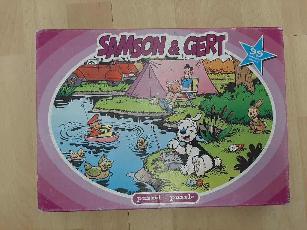 Samson & Gert puzzel 99 stukjes – retro kinder puzzel, Ophalen, Meer dan 50 stukjes, Gebruikt, 4 tot 6 jaar