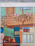 In het huis oude schoolplaat uit Frankrijk litho op canvas., Antiek en Kunst, Ophalen of Verzenden