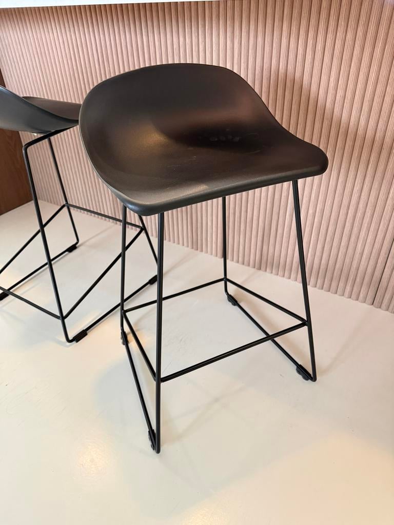 Scandinavische Barkrukken Ellen zwart 66cm - 4 stuks, 4 krukken, Ophalen, Zo goed als nieuw, 60 tot 90 cm