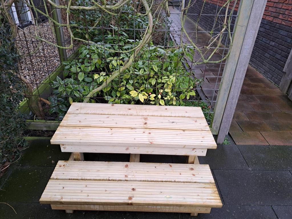 Stevig duurzaam kwaliteit opstap trap bordestrap stacaravan, Ophalen, Nieuw