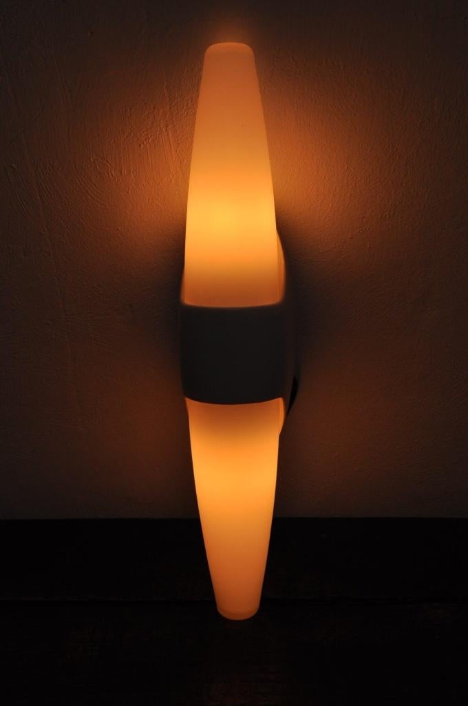 Vintage wandlamp Bo-Niko opaline bakeliet lamp jaren 60, Ophalen of Verzenden, Gebruikt