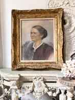 Per Sempre,Prachtig Groot  Antiek pastel Schilderij, Antiek en Kunst, Ophalen