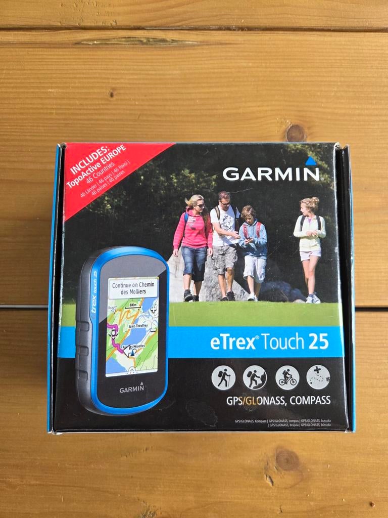 Garmin eTrex Touch 25 – Handheld GPS – Incl. TopoActive, Ophalen of Verzenden, Zo goed als nieuw, Navigatie of Gps