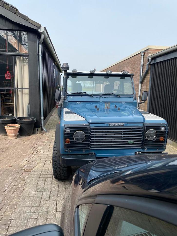 Defender 110 HCPU 1996, Auto's, Land Rover, Particulier, Defender, Diesel, SUV of Terreinwagen, Handgeschakeld, Blauw, Zwart, Vierwielaandrijving