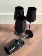 Zwarte wijnglazen van Zara Home - Zo goed als nieuw, Ophalen, Glas of Glazen, Effen, Glas